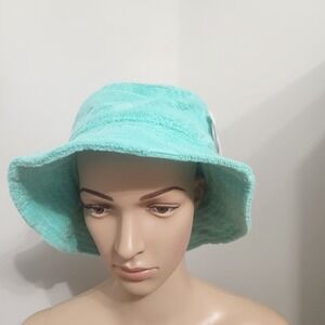 NWT Disney Bucket Hat Terry Cloth Aqua Blue‎ Beach Sun Hat One Size